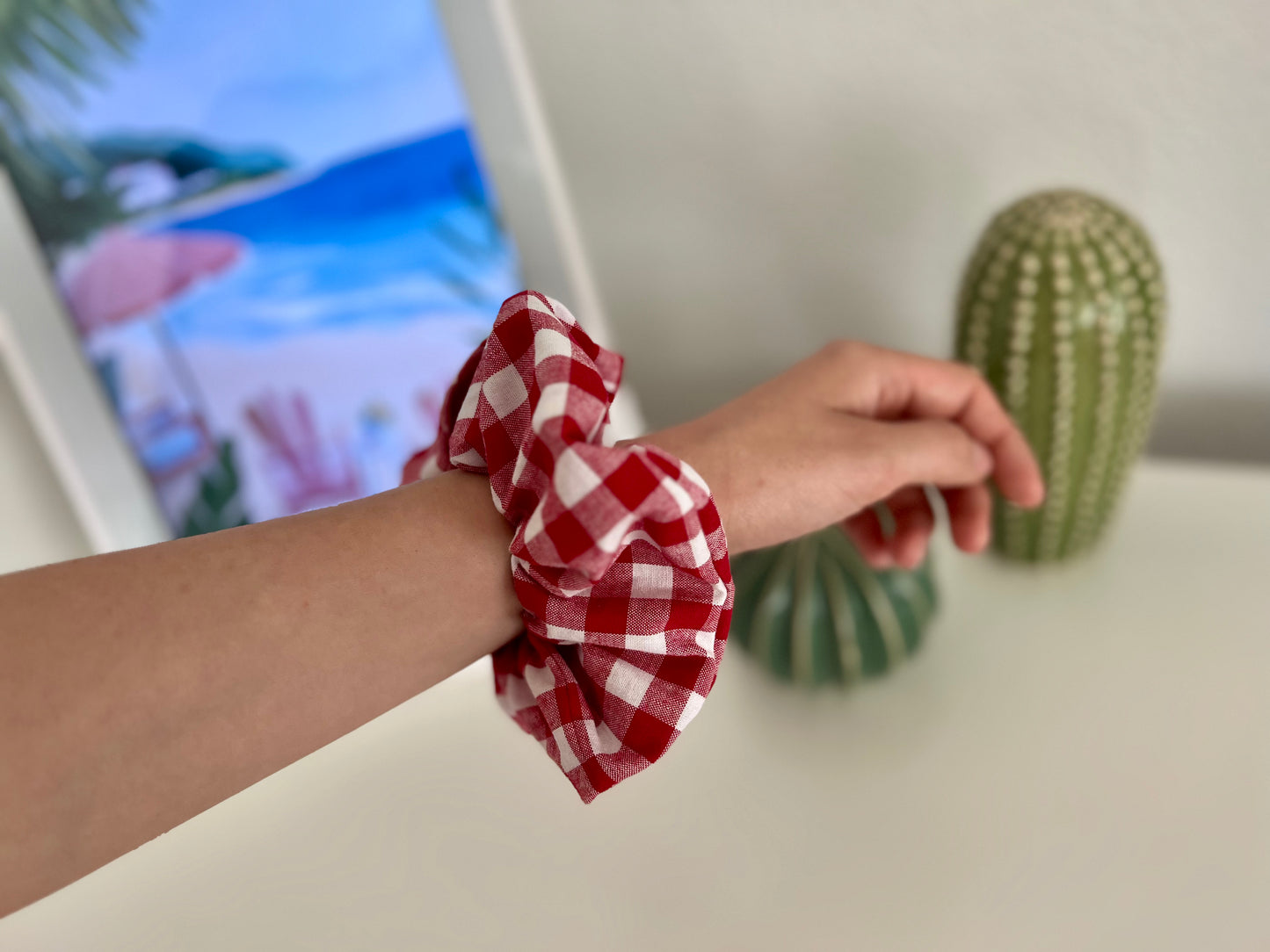XXL Scrunchie Gingham Red