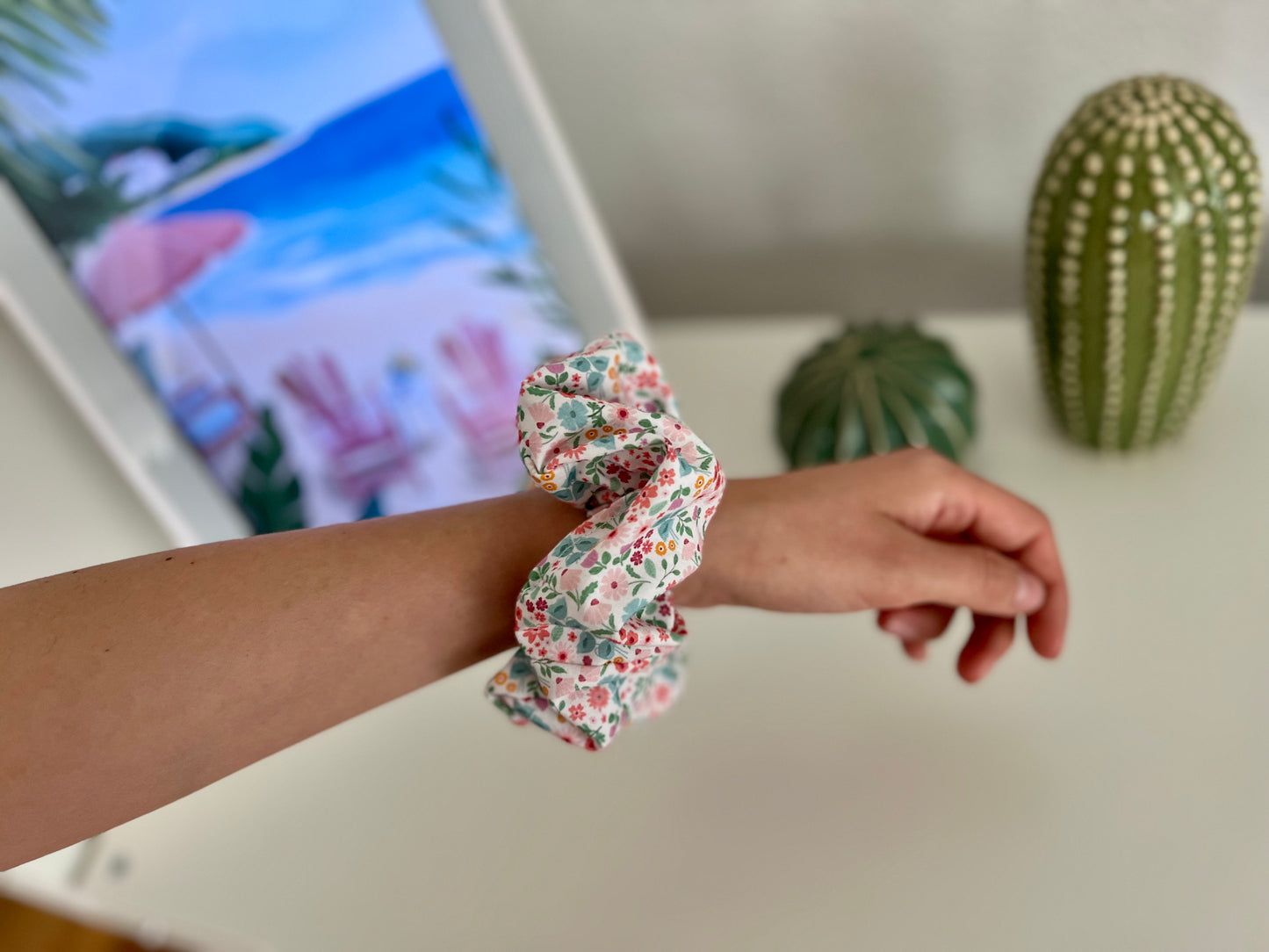XXL Scrunchie Flower Pink