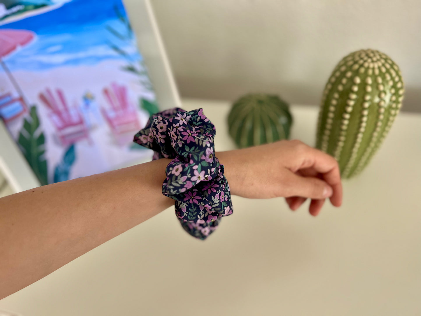 XXL Scrunchie Flower Violet