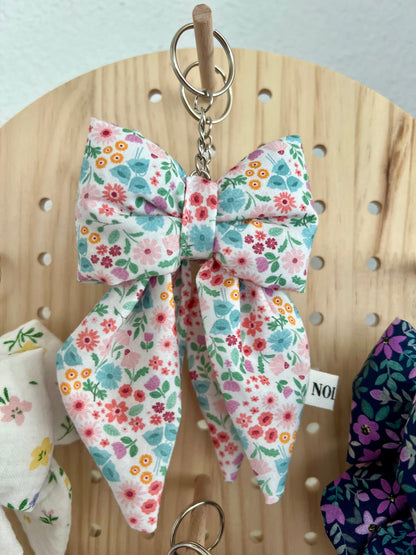 Bow Keychain Flower Pink