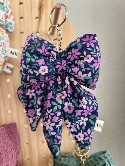 Bow Keychain Flower Violet
