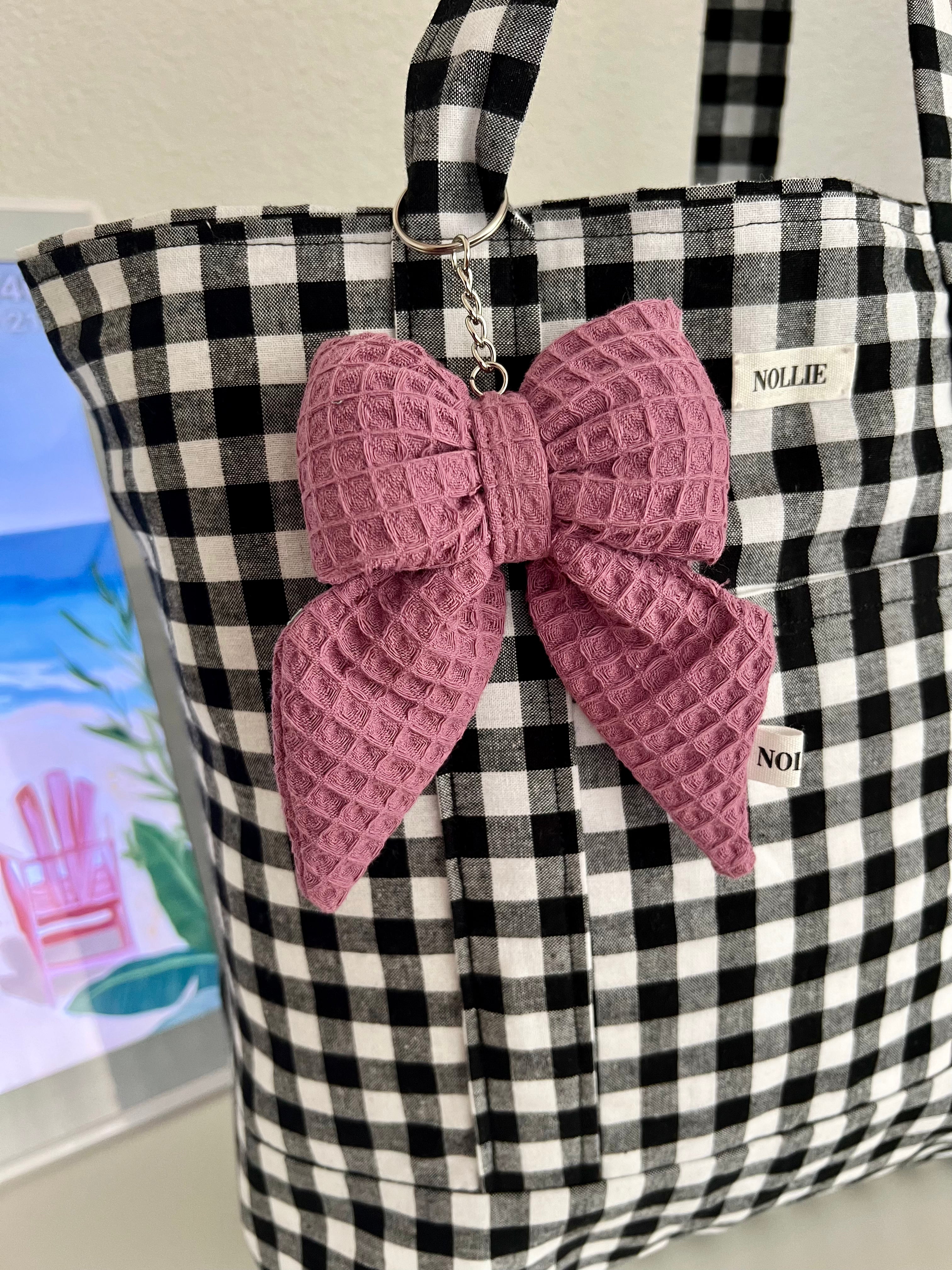 Bow Keychain Waffle Violet