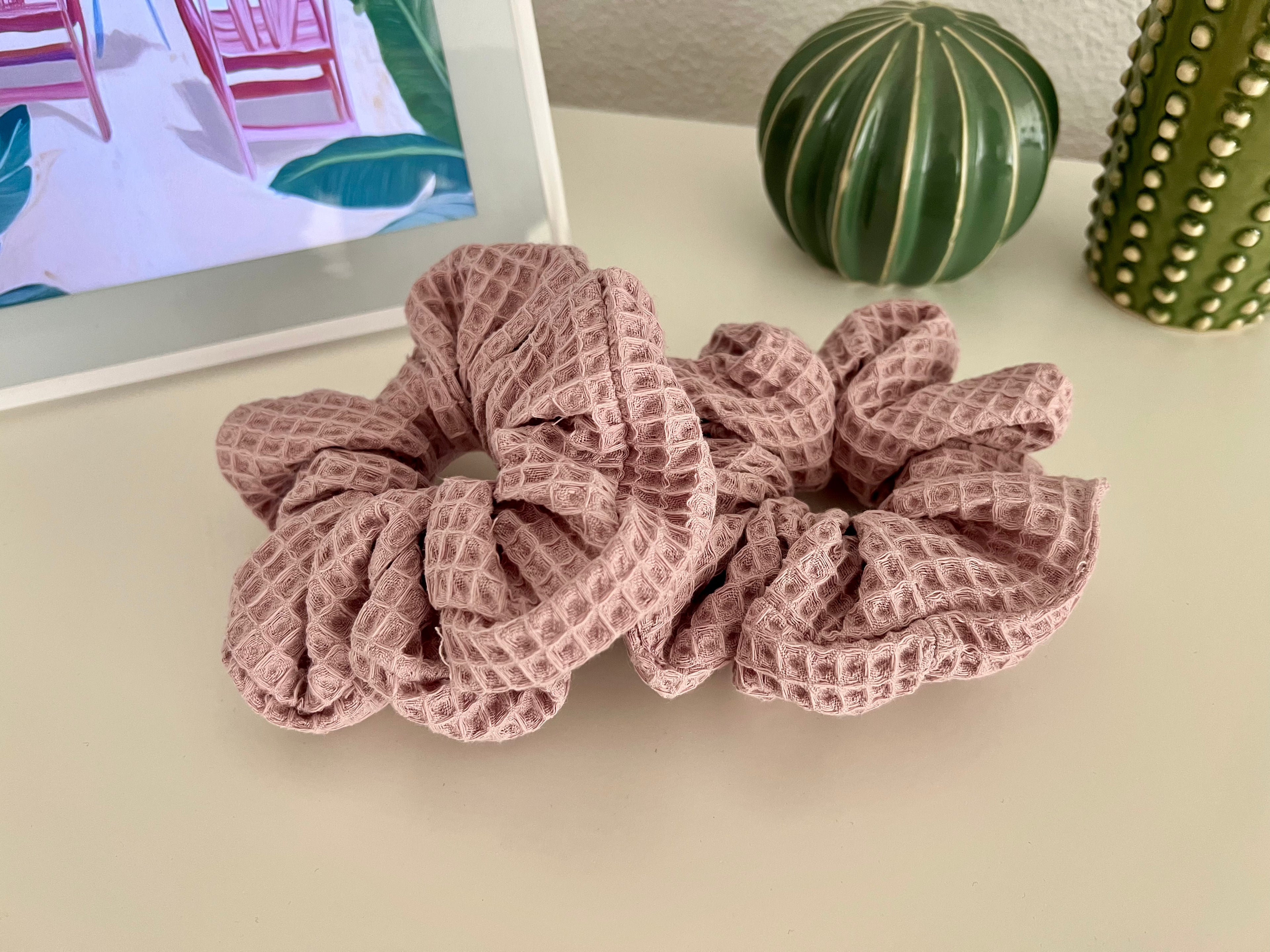 XL Scrunchie Waffle Rose