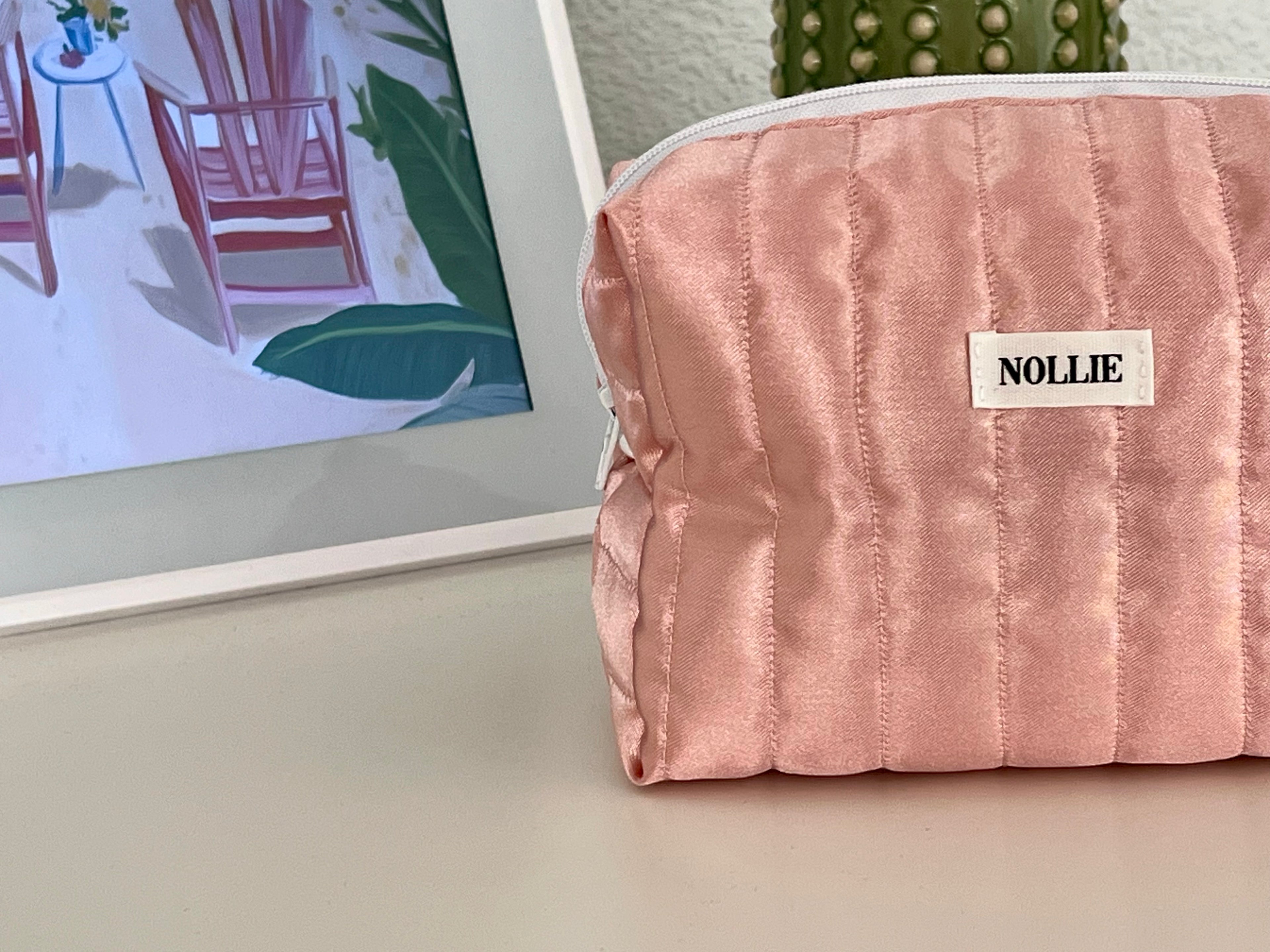 Satin Rose Makeup Bag
