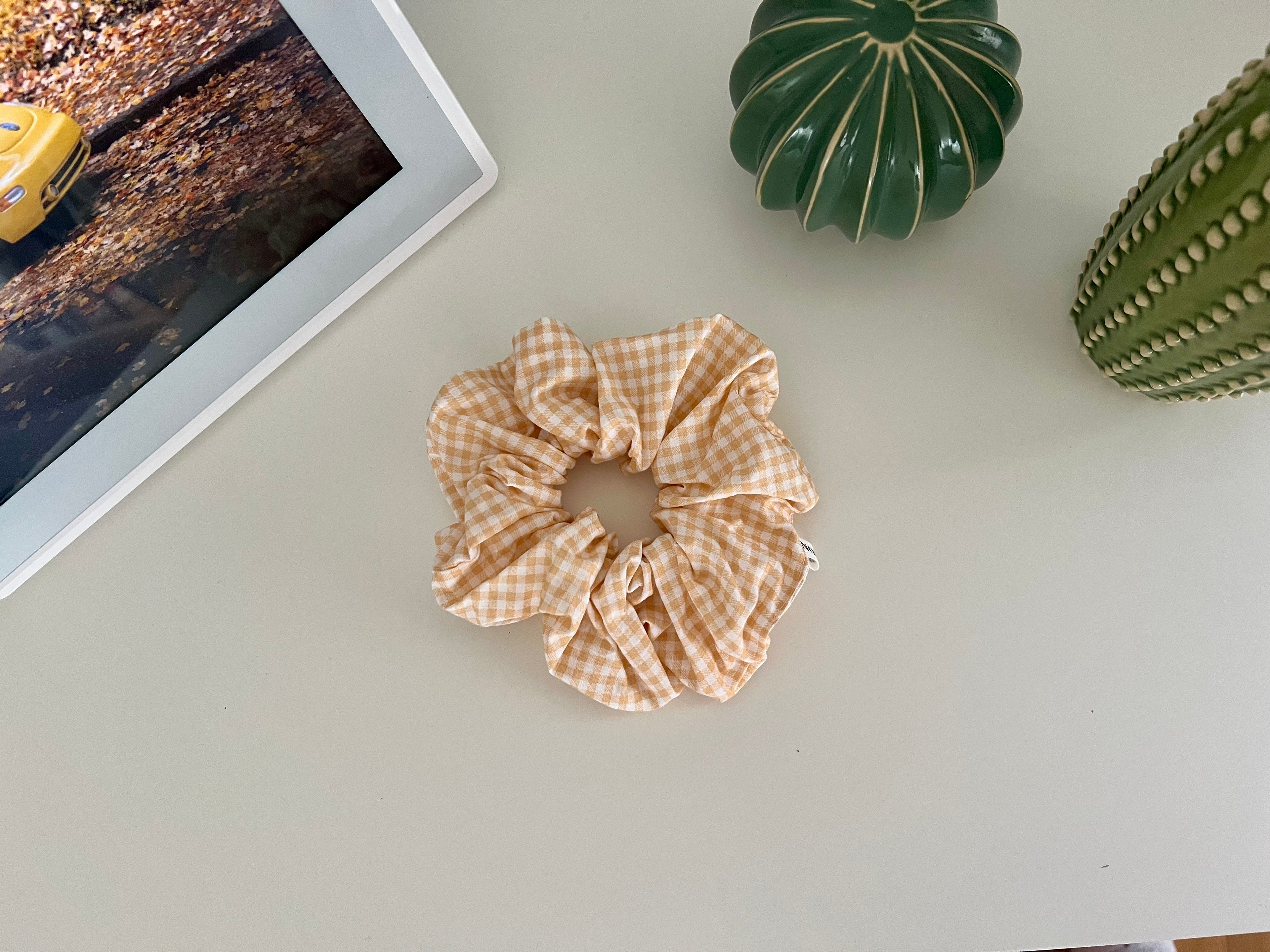XL Scrunchie Gingham Orange
