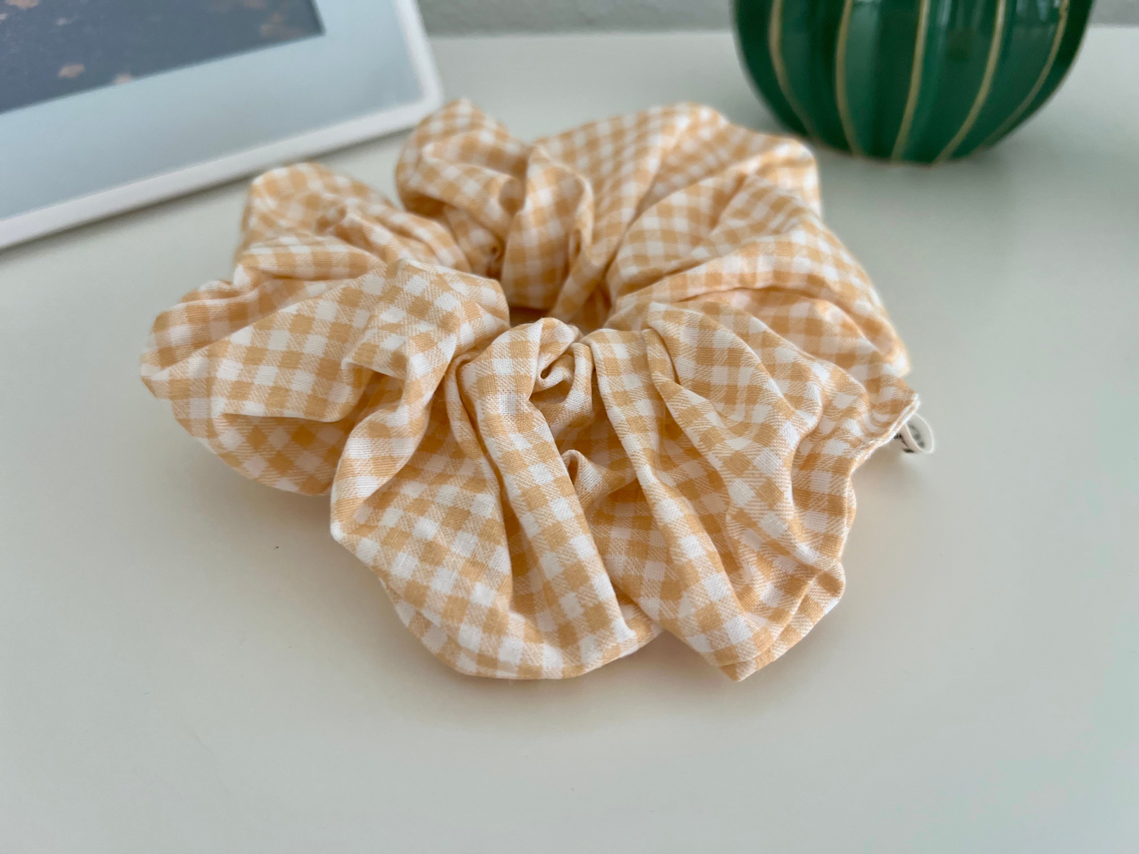 XL Scrunchie Gingham Orange