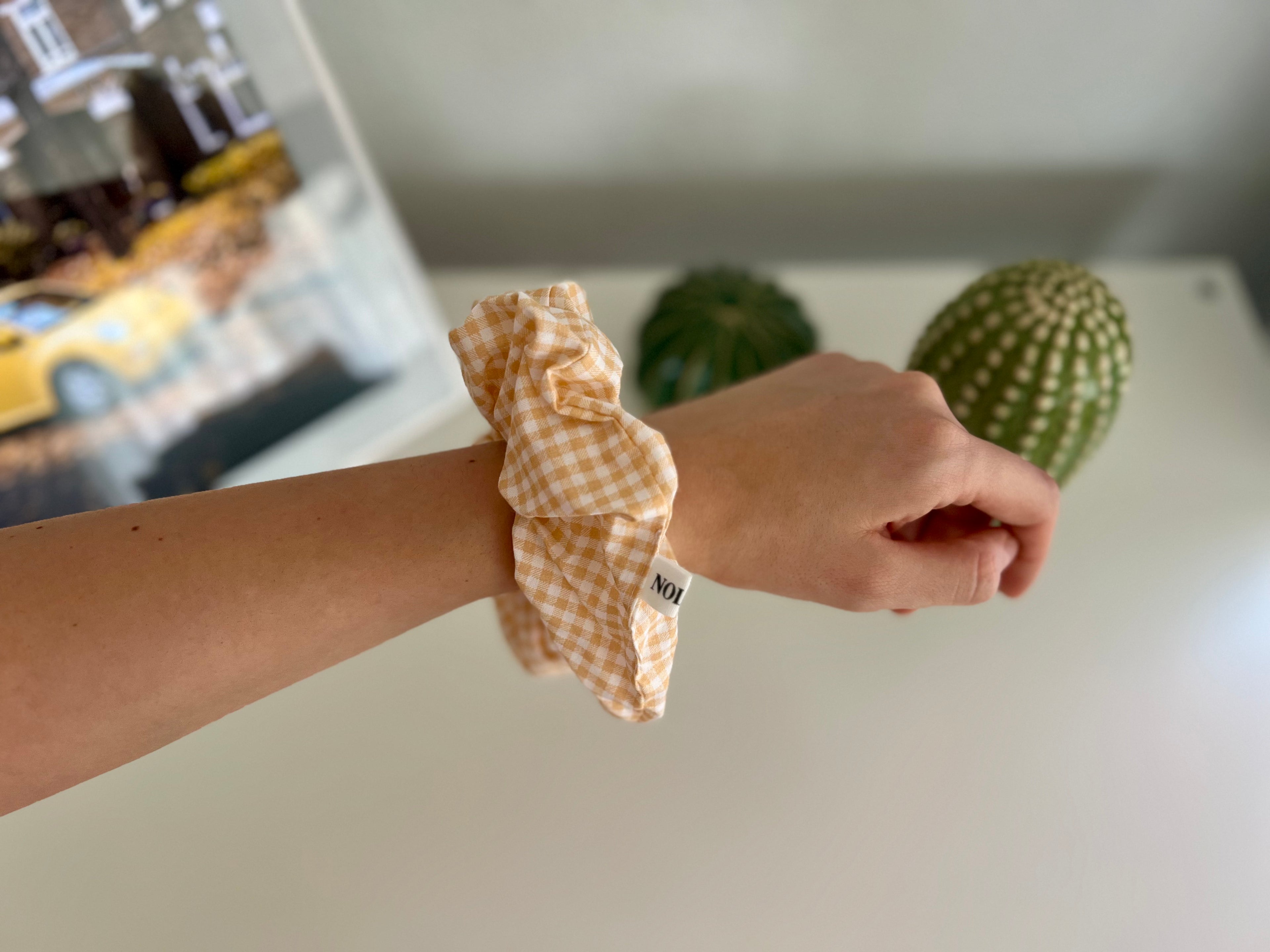 XL Scrunchie Gingham Orange