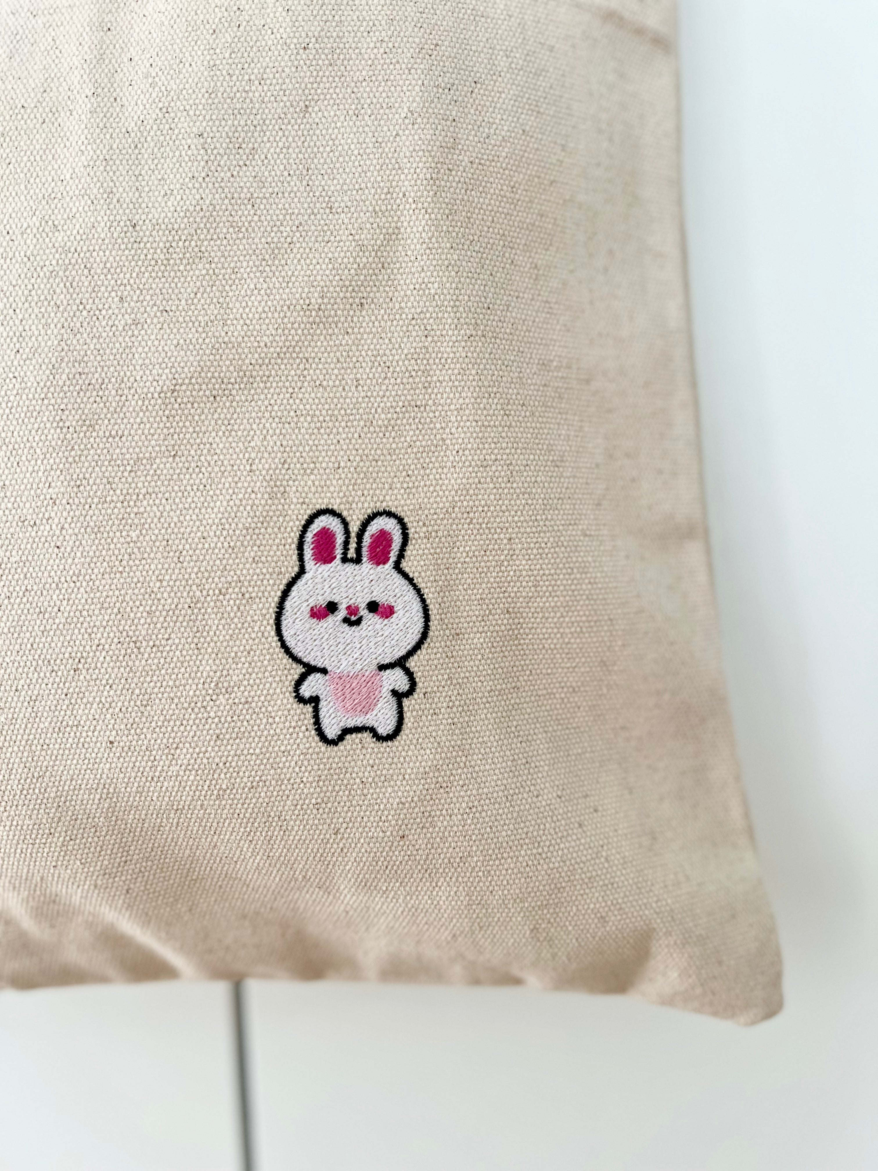 Embroidered Tote Bag Bunny
