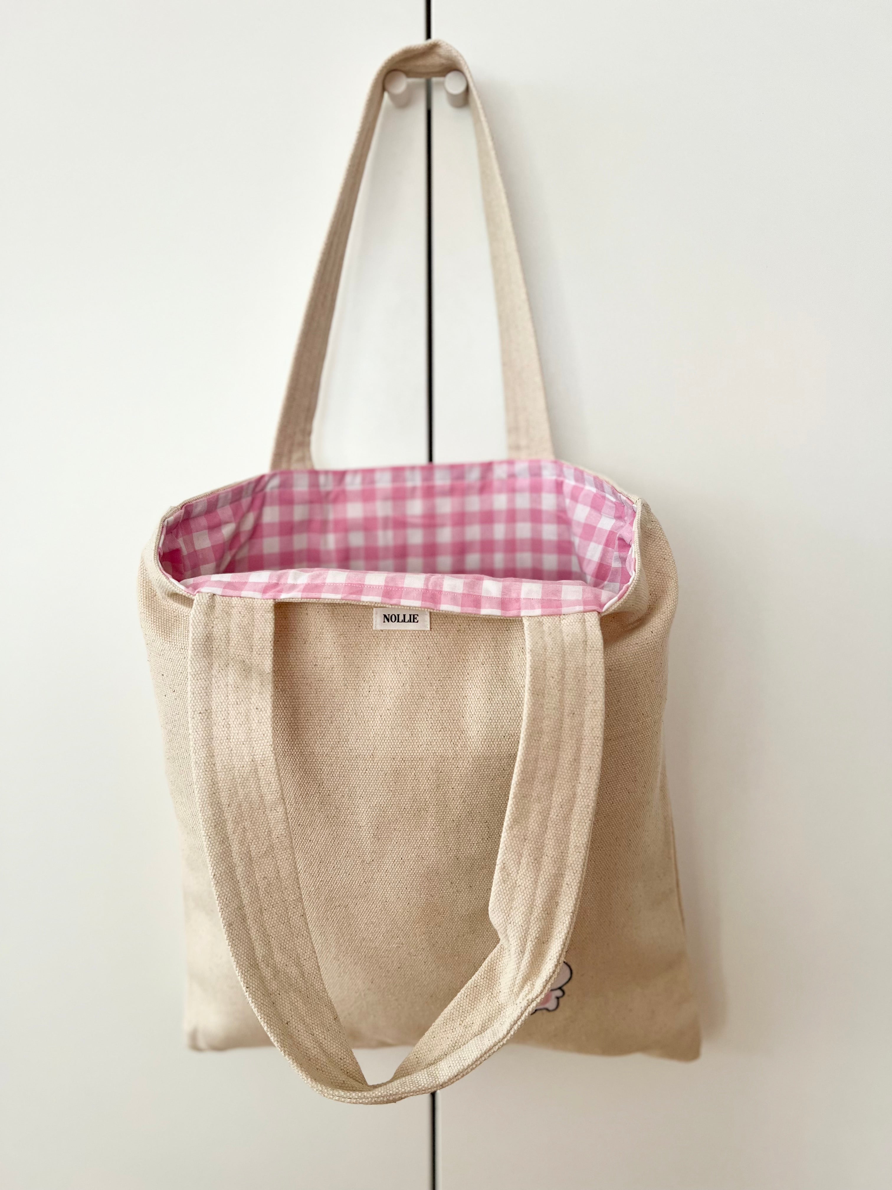 Embroidered Tote Bag Bunny